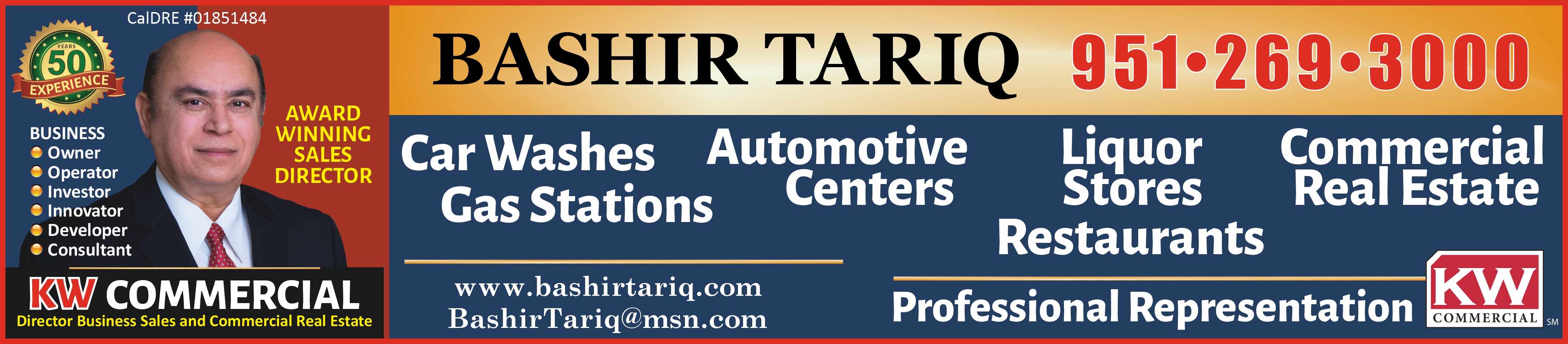 Bashir Tariq- Director Business Sales and Commercial Real Estate